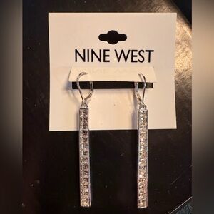 Nine West Silver Crystal Earrings